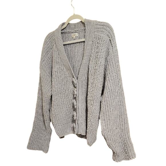 POL Sweaters - POL Light Gray Women's Cardigan